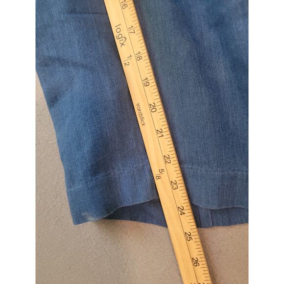 Scotch & Soda Wide-Leg Cropped Trousers Blue Sz 14 – EUC w/ Flaw - Picture 8 of 13